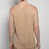Cotton Mesh Tank Top in Wheat sold by Gardenheir
