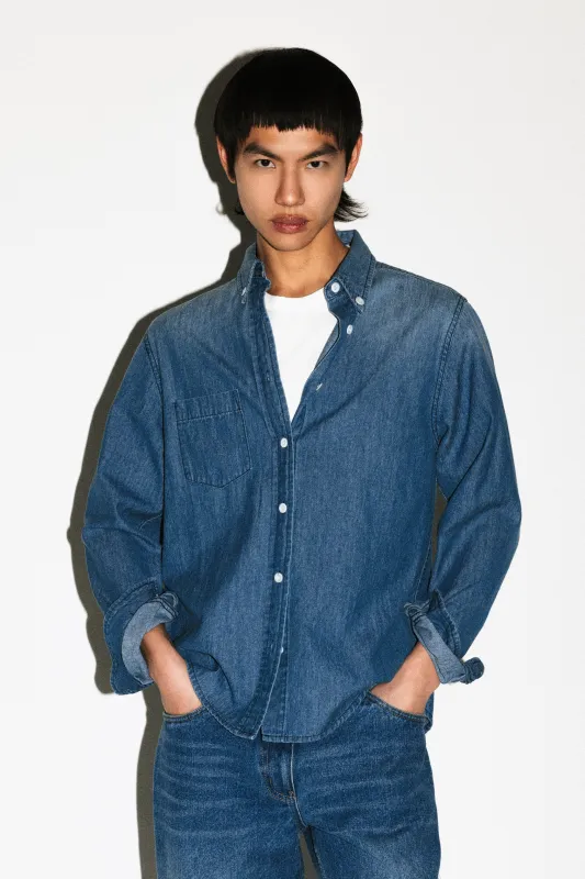 Beachwood Stonewashed Chambray Shirt  |  Vintage Blue sold by California Arts