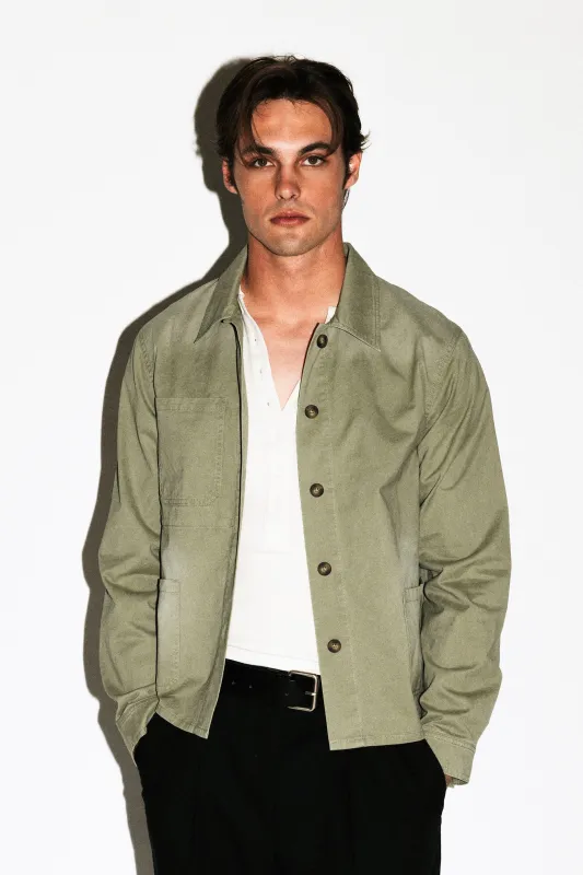 Mills Stonewashed Workwear Shirt  |  Sage sold by California Arts