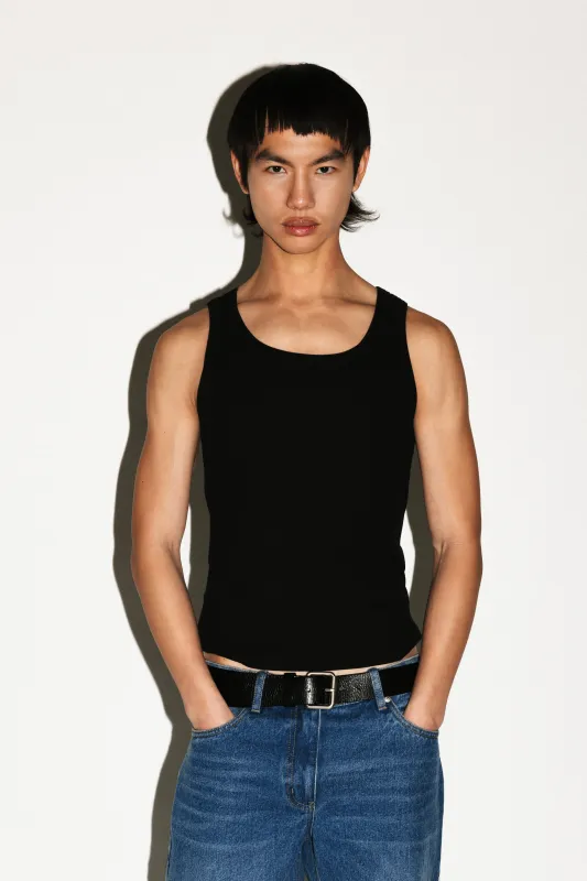 Wavecrest Square Neck Slim Tank  |  Black sold by California Arts