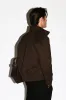 Terrace Suede Collar Harrington Jacket | Chocolate Brown sold by California Arts