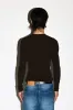 Murray Slim Long Sleeve Silk Henley | Chocolate Brown sold by California Arts
