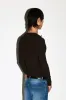 Murray Slim Long Sleeve Silk Henley | Chocolate Brown sold by California Arts