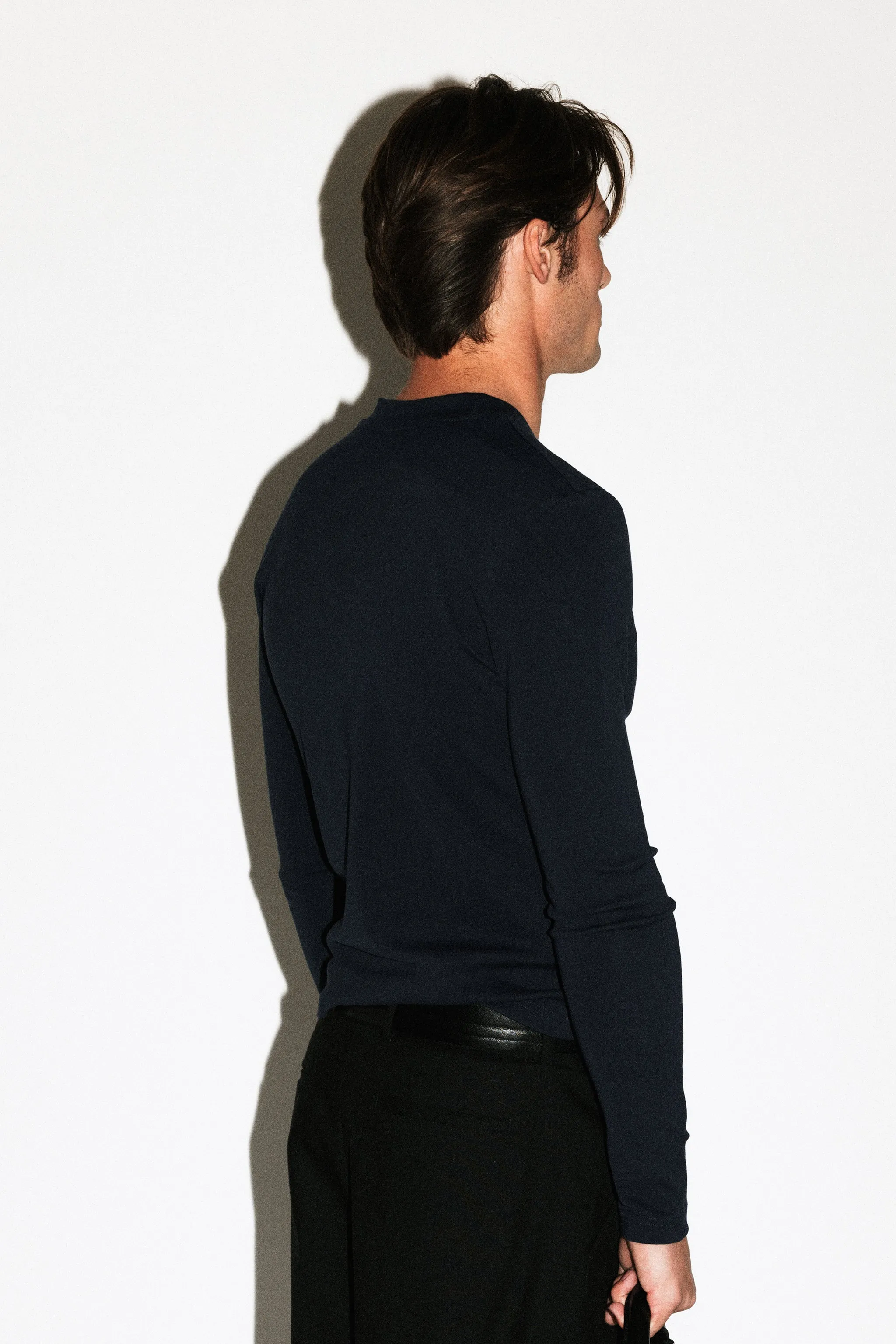 Benton Slim Long Sleeve Tee  |  Navy sold by California Arts product image thumbnail 3