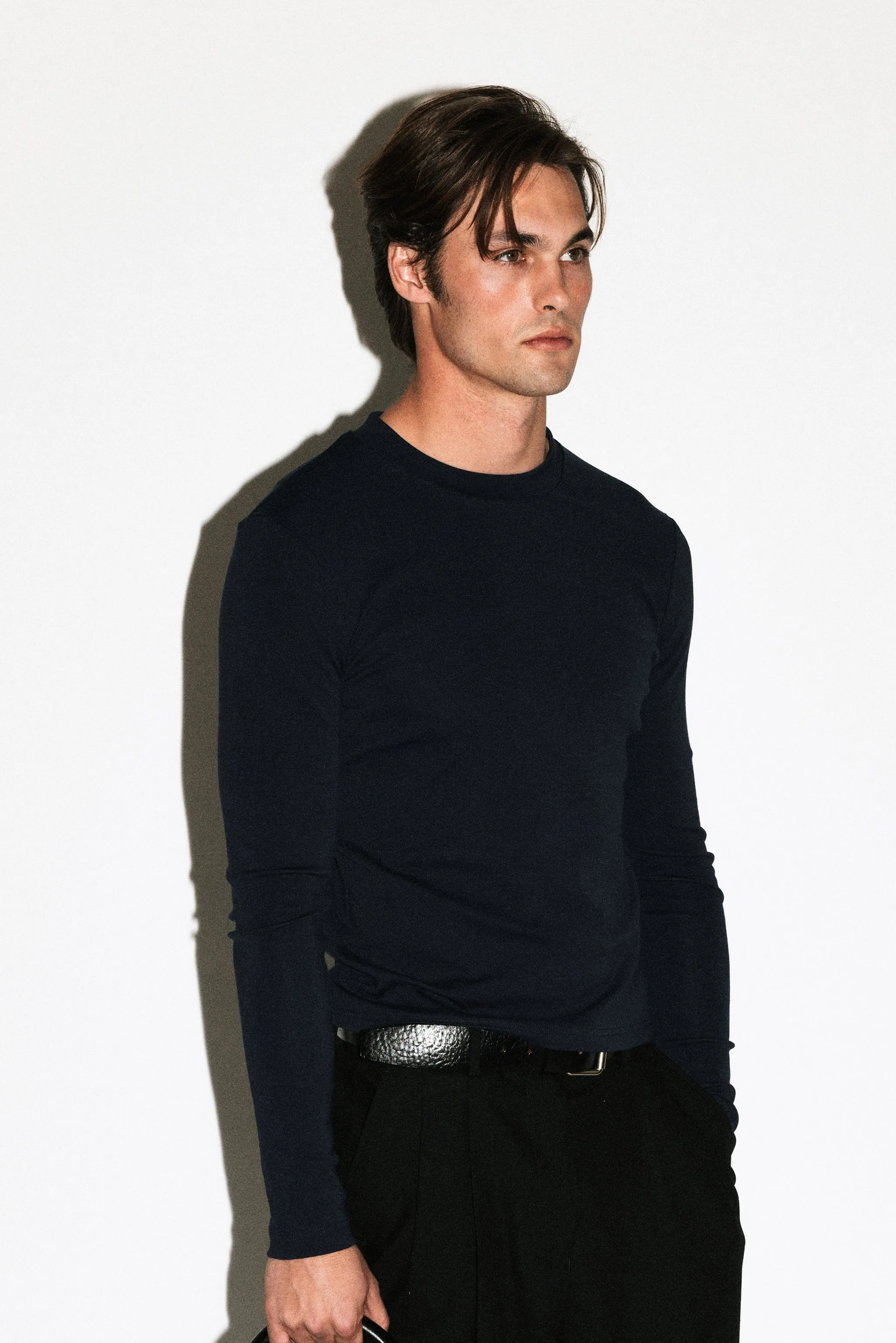 Benton Slim Long Sleeve Tee  |  Navy sold by California Arts product image thumbnail 2