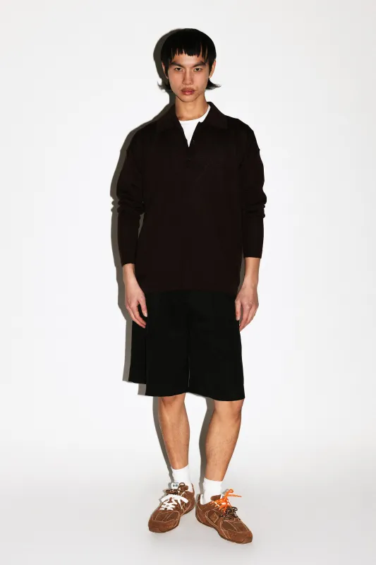 Moreno Pleated Bermuda Shorts  |  Black sold by California Arts