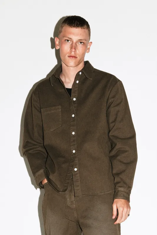 Beachwood Western Denim Shirt  |  Lichen sold by California Arts