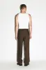 Dume Wide-Leg Ultra-Pleated Trouser  |  Chocolate Brown sold by California Arts