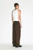 Dume Wide-Leg Ultra-Pleated Trouser  |  Chocolate Brown sold by California Arts
