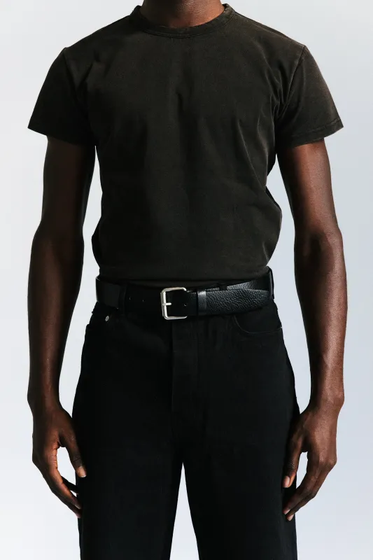 Winona Roller Buckle Leather Belt  |  Black sold by California Arts