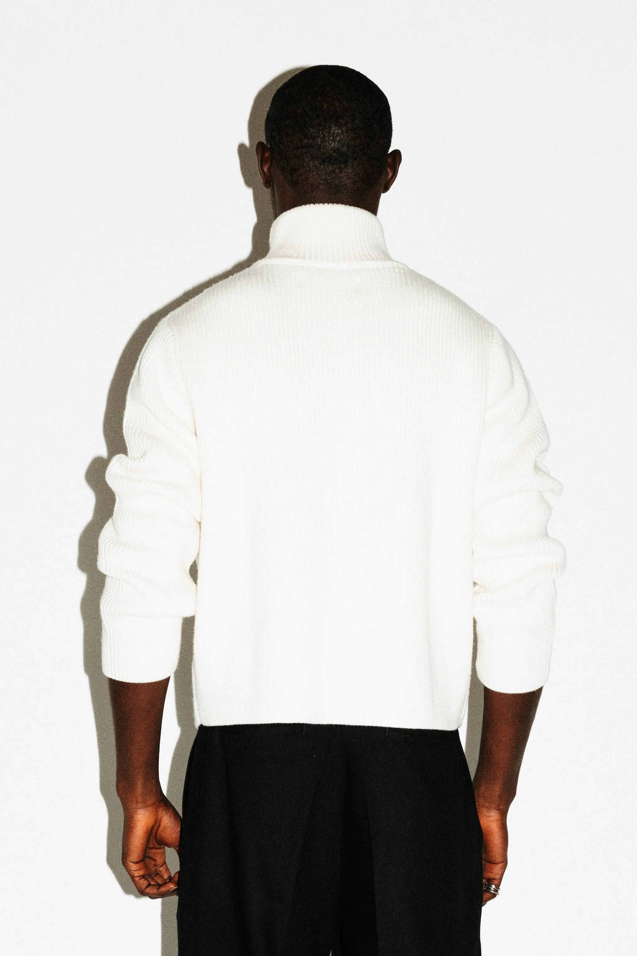 Walden Chunky Half-Zip Wool Sweater | Bone sold by California Arts product image thumbnail 4