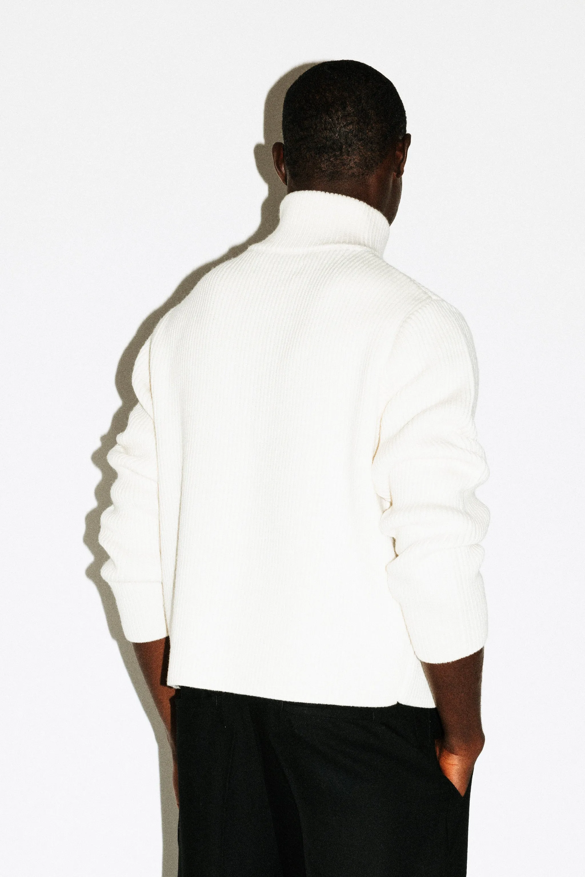 Walden Chunky Half-Zip Wool Sweater | Bone sold by California Arts product image thumbnail 3