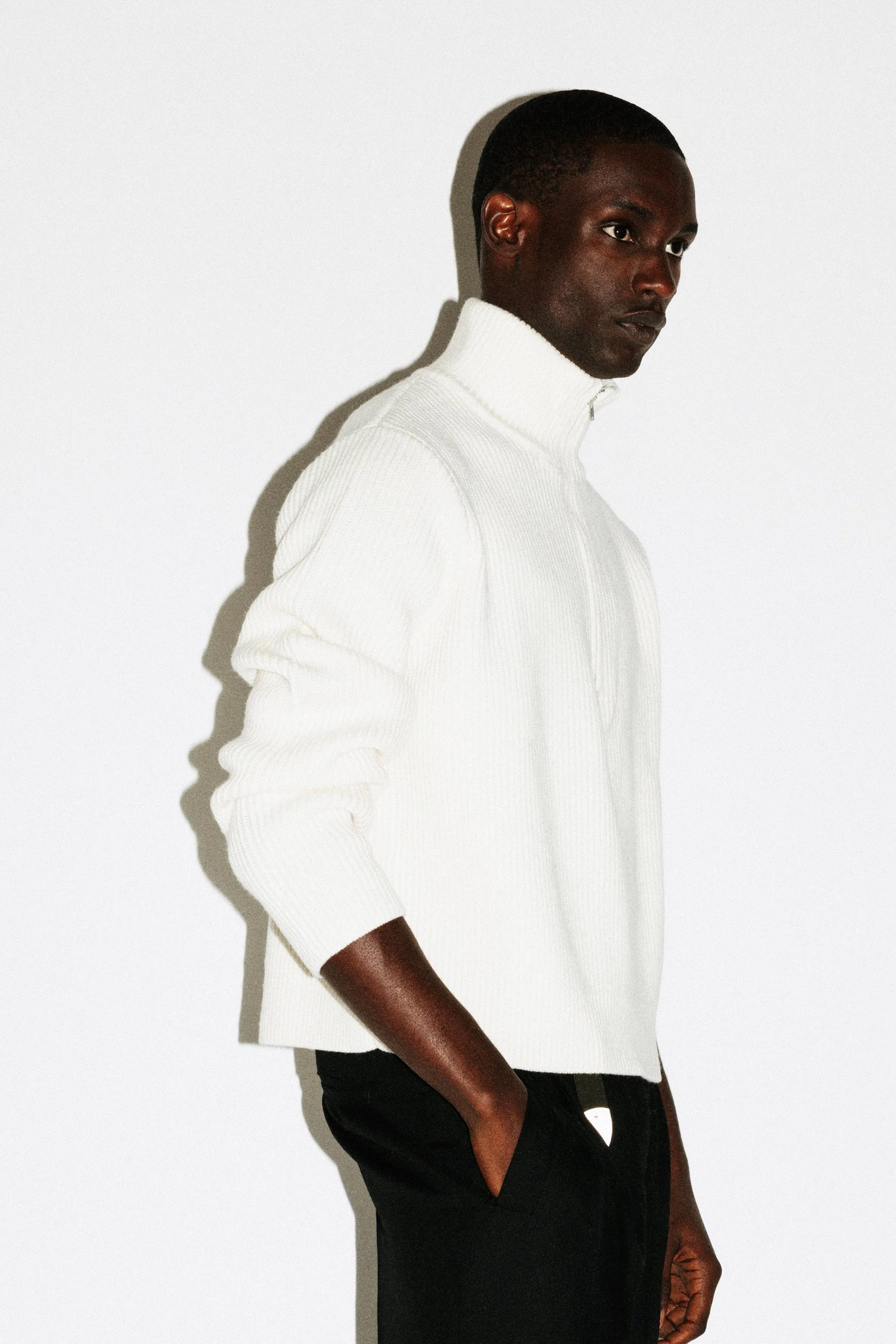 Walden Chunky Half-Zip Wool Sweater | Bone sold by California Arts product image thumbnail 2