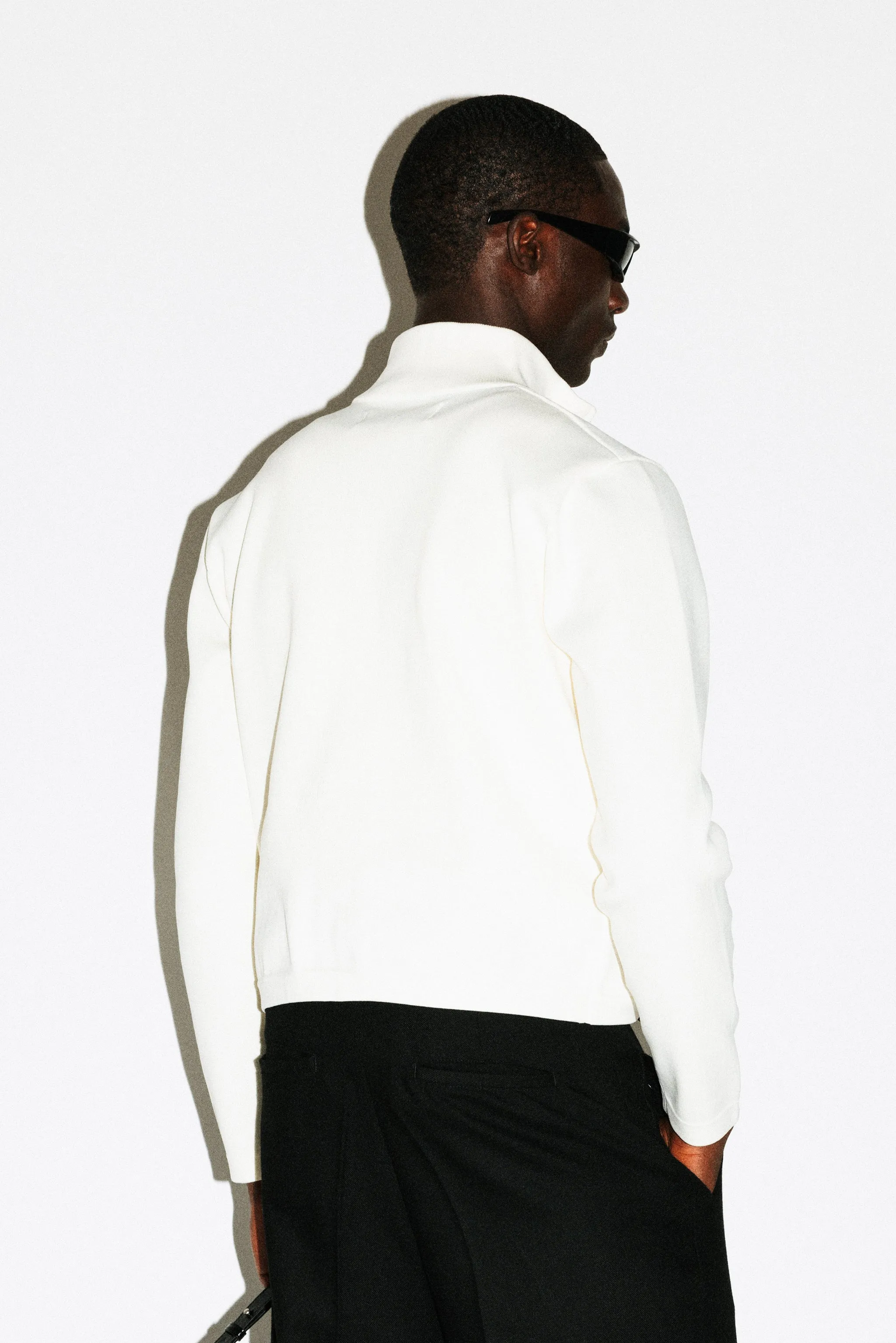 Silverado Slim Zip Cardigan | Bone sold by California Arts product image thumbnail 4
