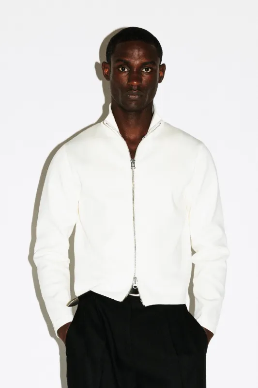 Silverado Slim Zip Cardigan  |  Bone sold by California Arts