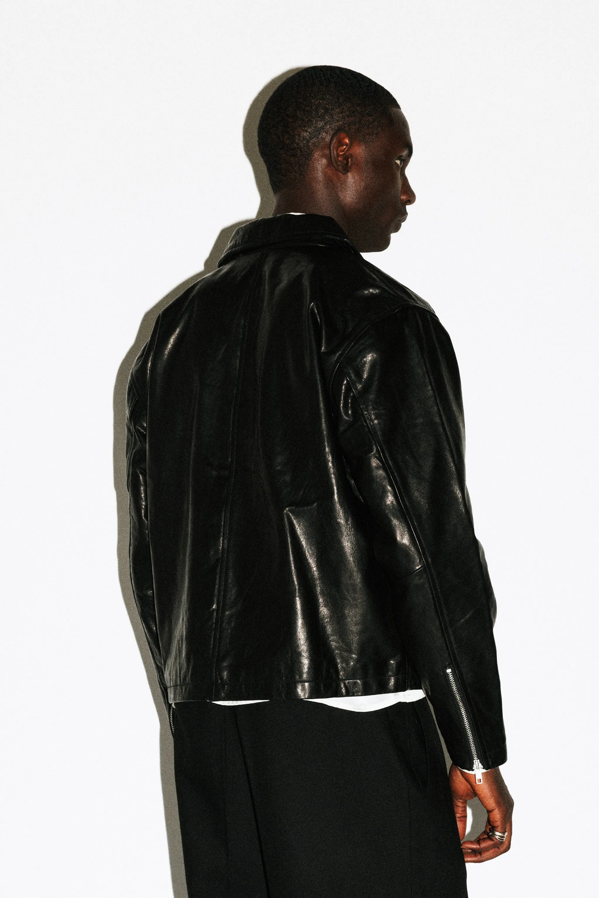 Fairfax Leather Blouson | Black sold by California Arts product image thumbnail 3