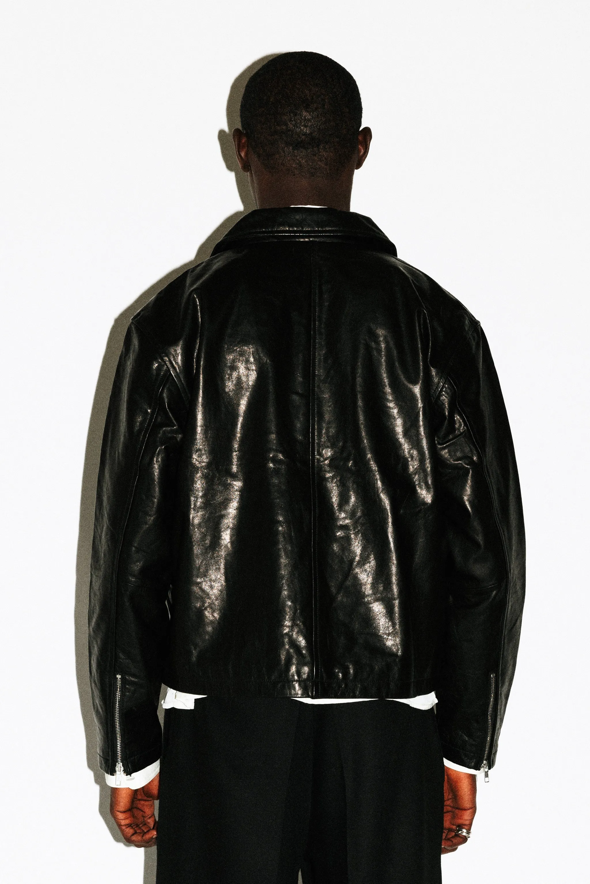 Fairfax Leather Blouson | Black sold by California Arts product image thumbnail 4
