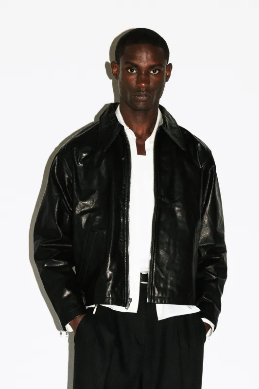 Fairfax Leather Blouson  |  Black sold by California Arts