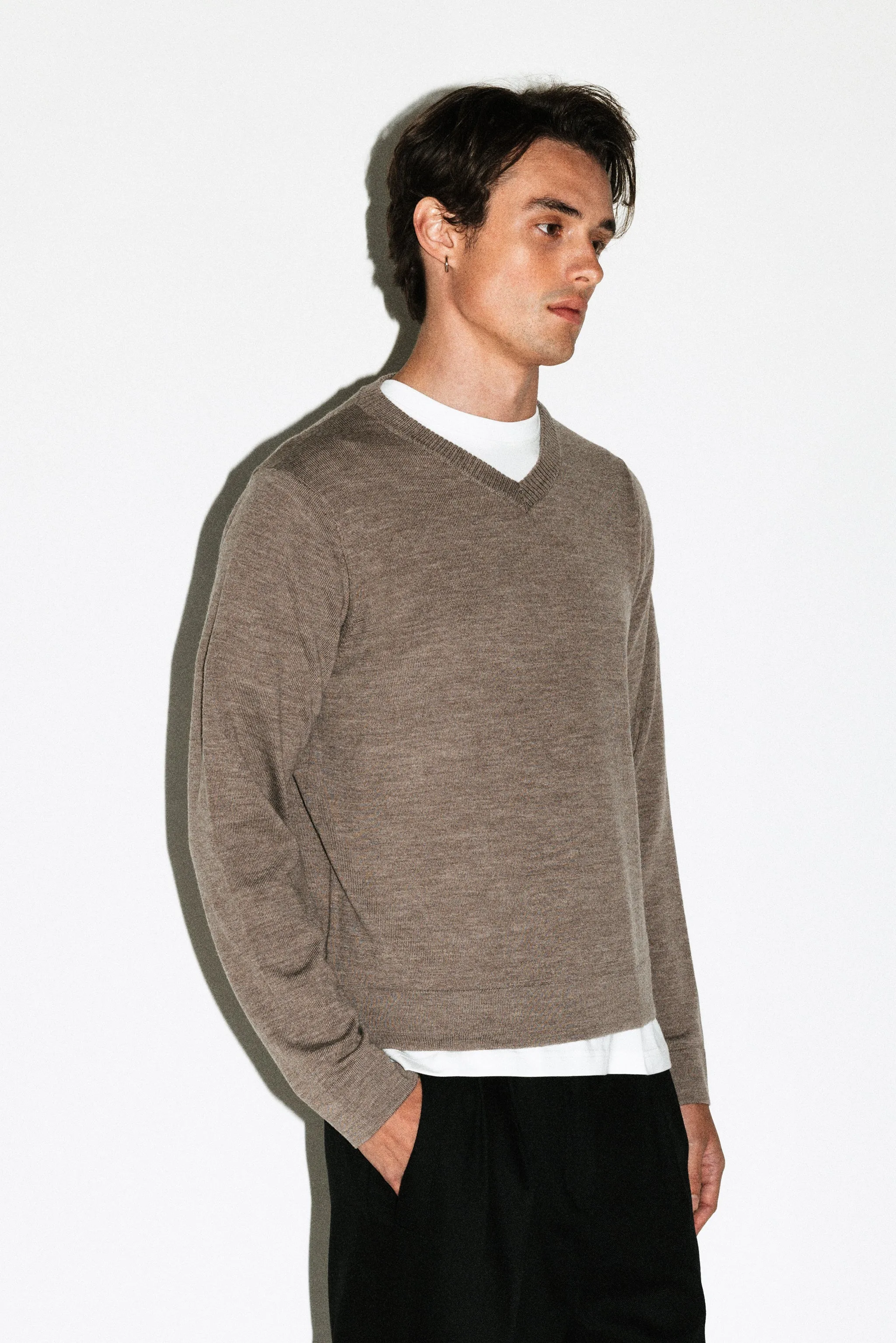 Hammer 90s Fit V-Neck Sweater | Oat sold by California Arts product image thumbnail 2