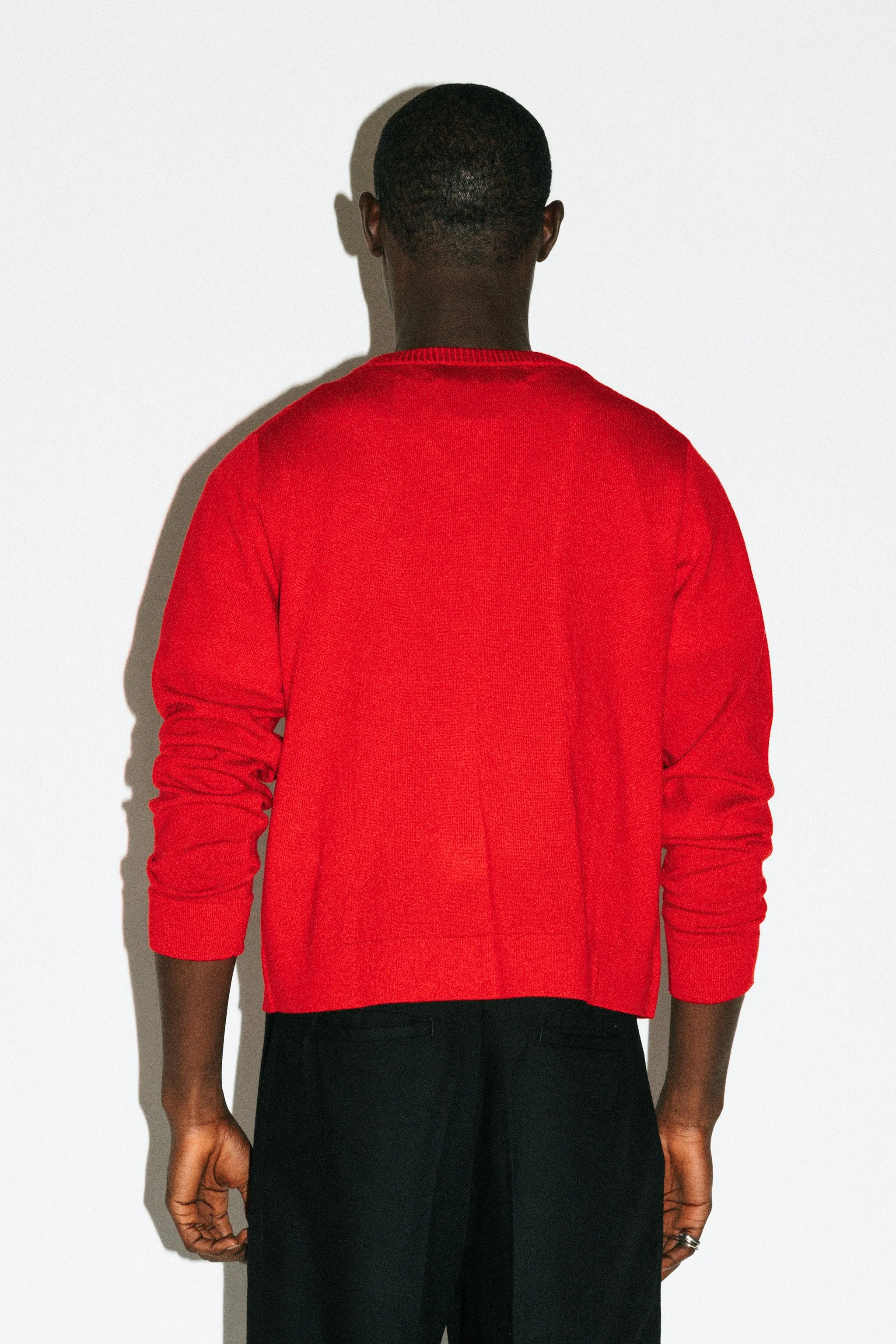 Hammer 90s Fit V-Neck Sweater | Red sold by California Arts product image thumbnail 4