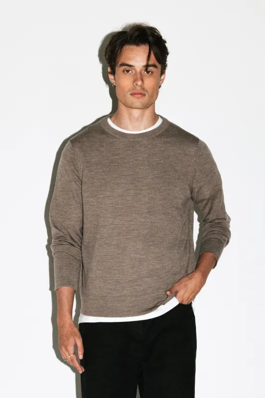 Hauser 90s Fit Crewneck Sweater  |  Oat sold by California Arts