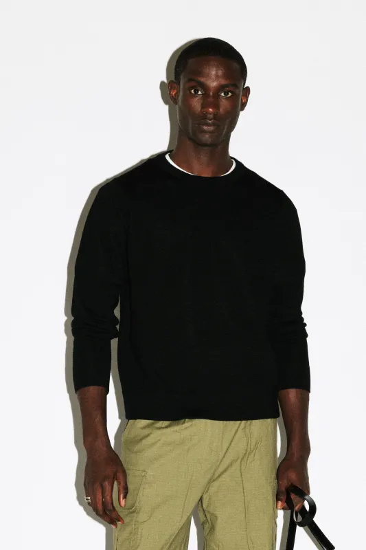 Hauser 90s Fit Crewneck Sweater  |  Black sold by California Arts
