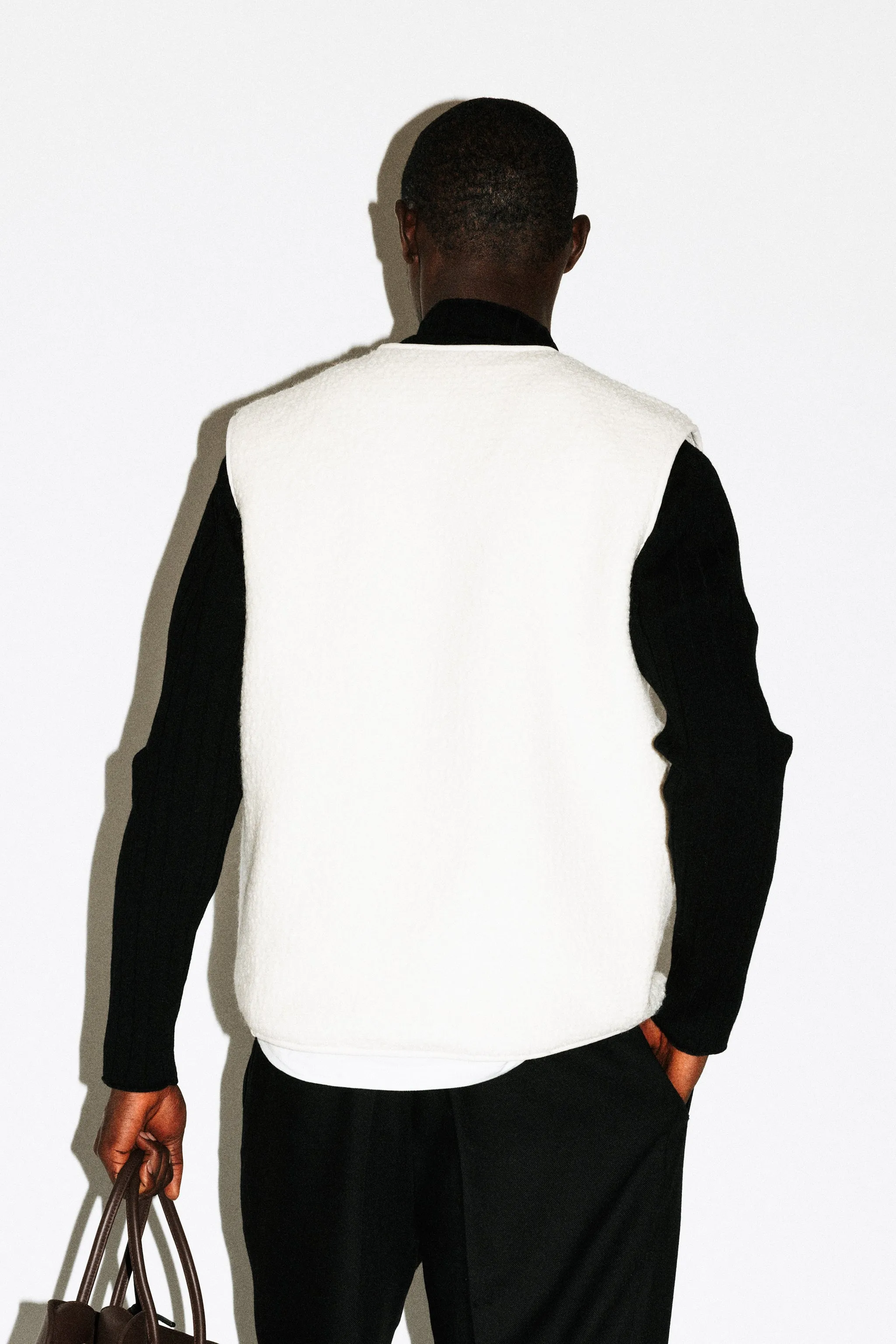 Alta Textural Teddy Gilet | Bone sold by California Arts product image thumbnail 4