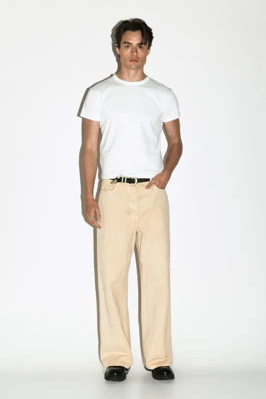 Canon Relaxed Straight-Leg Jeans  |  Beige Rinse sold by California Arts