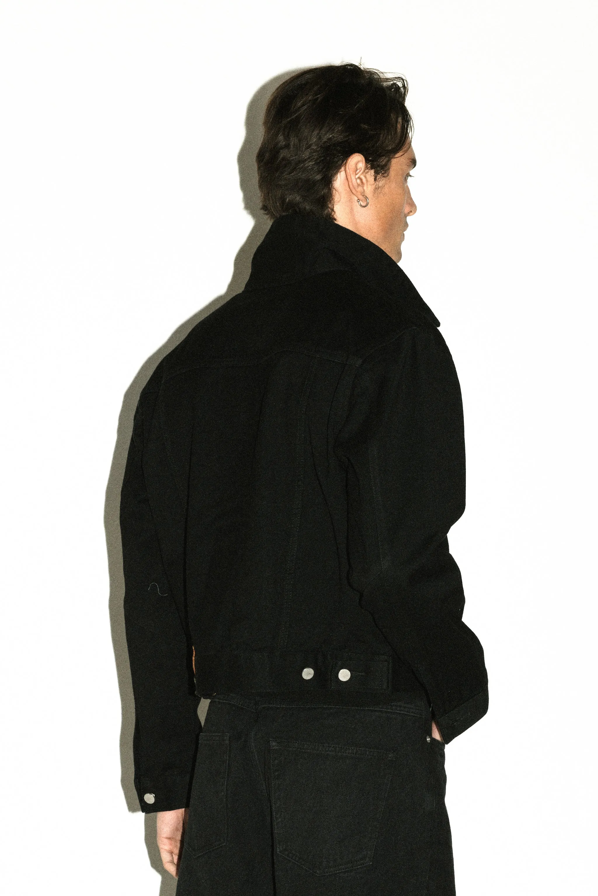 Runyon Fitted Western Denim Jacket | Black sold by California Arts product image thumbnail 3