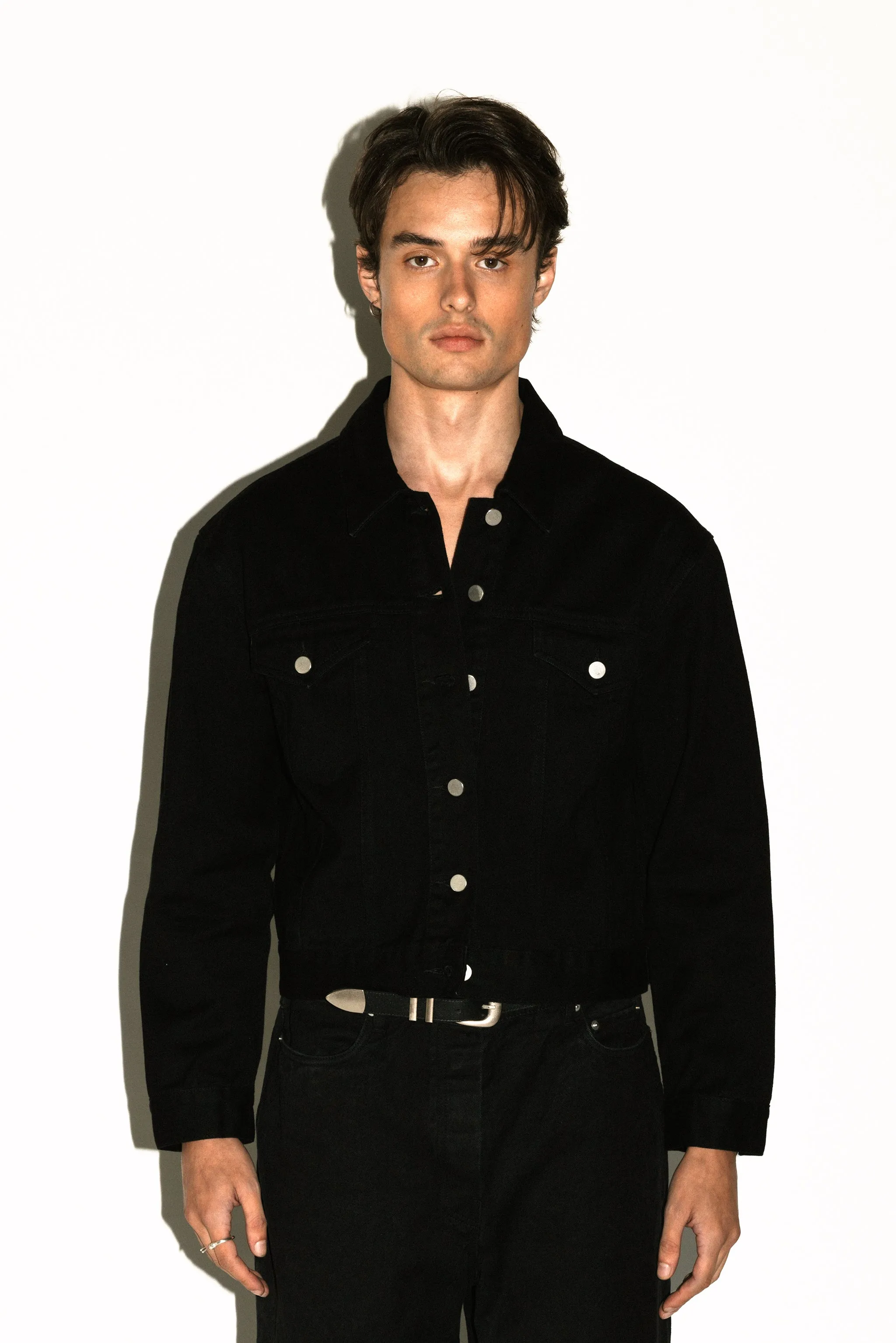 Runyon Fitted Western Denim Jacket | Black sold by California Arts