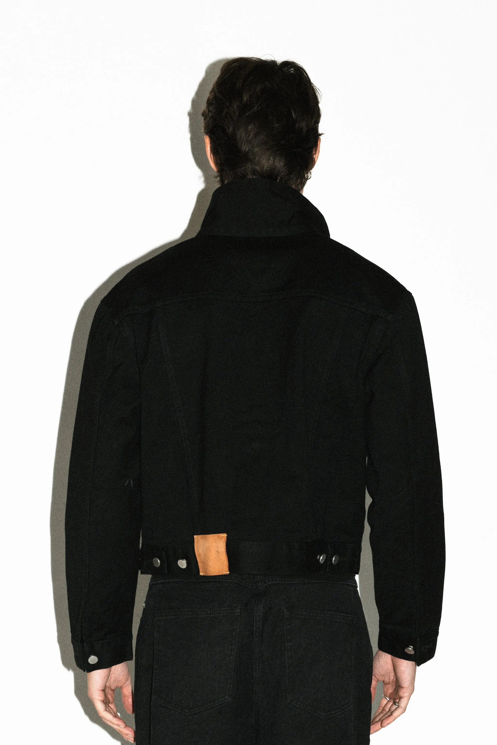 Runyon Fitted Western Denim Jacket | Black sold by California Arts product image thumbnail 4