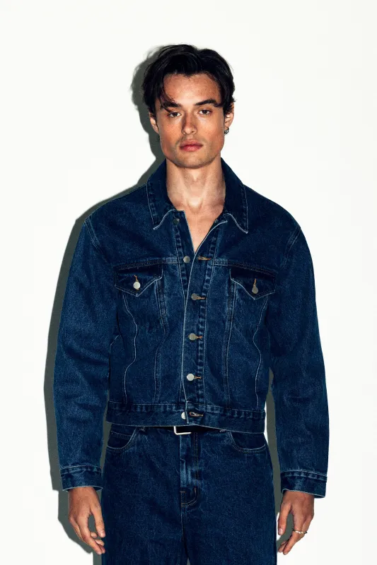 Runyon Western Denim Jacket  |  Indigo sold by California Arts