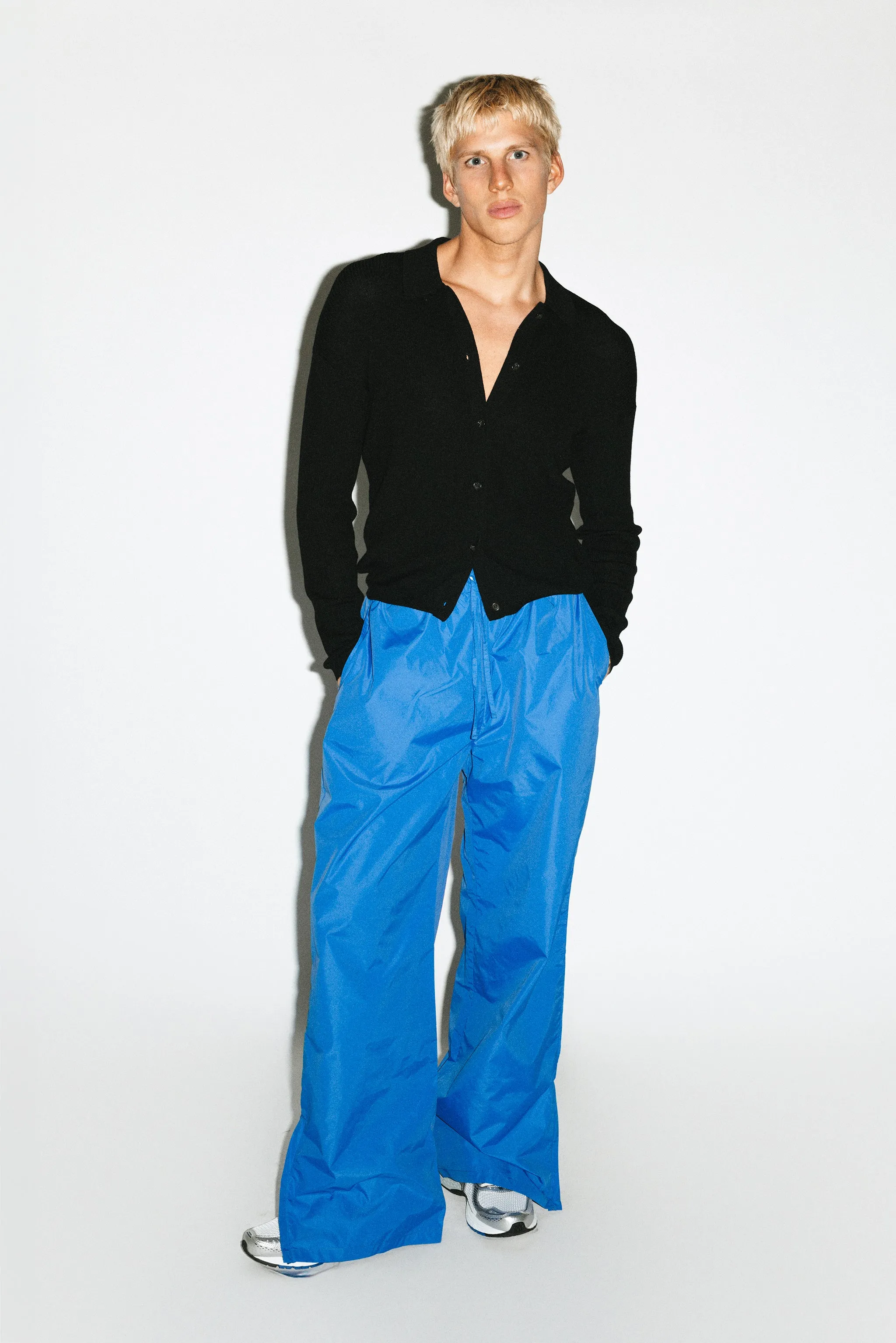 Cienega Wide-Leg Track Pants | Cobalt Blue sold by California Arts