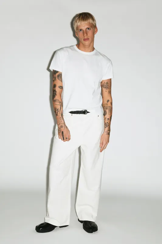 Laurel Relaxed Wide-Leg Jeans  |  Off-White sold by California Arts