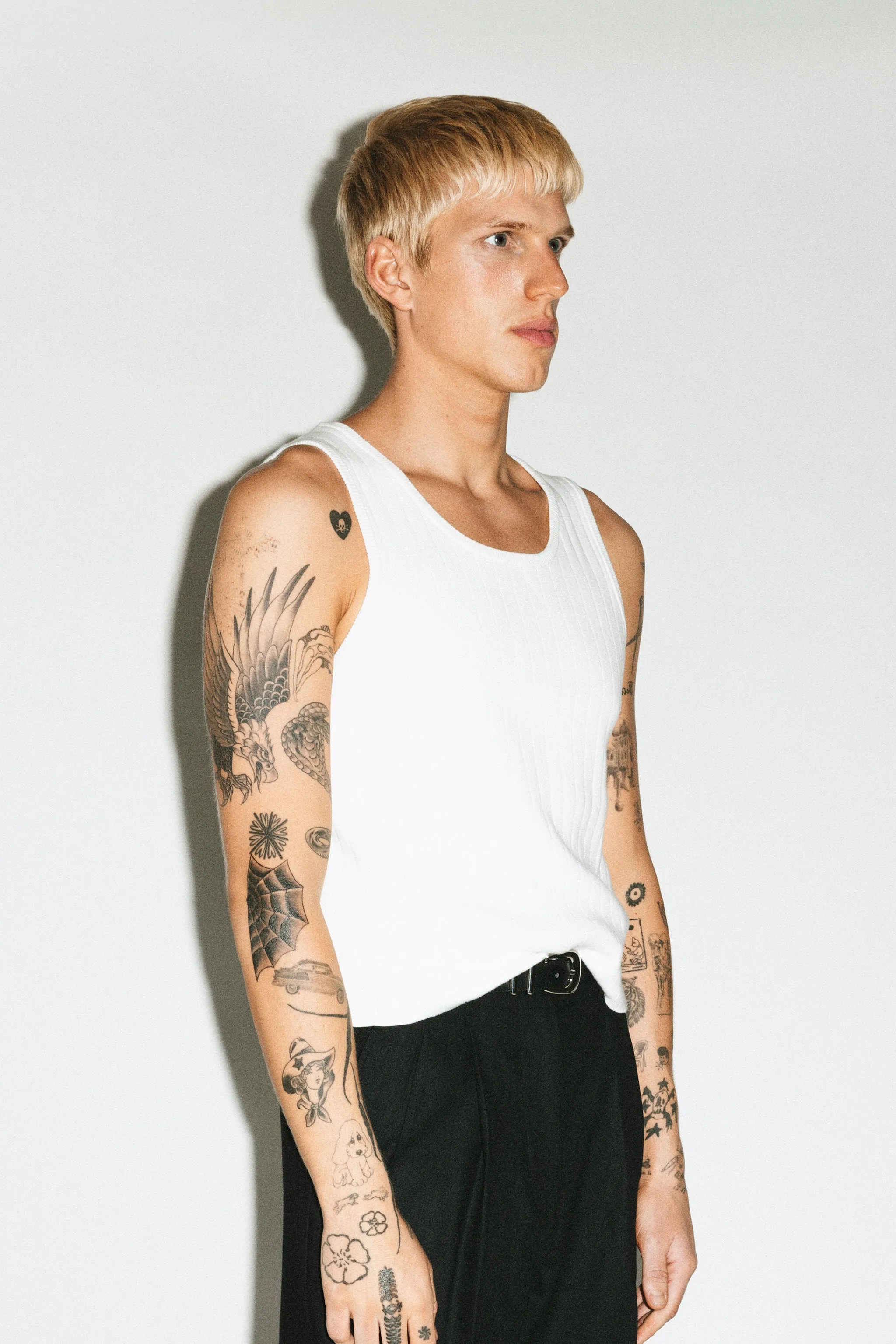 Virgil Cropped Tank | Ivory sold by California Arts product image thumbnail 2