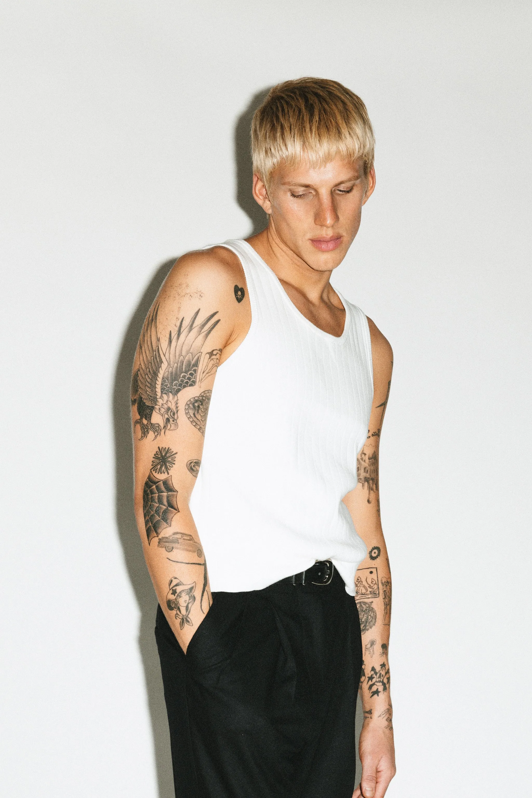 Virgil Cropped Tank | Ivory sold by California Arts product image thumbnail 3