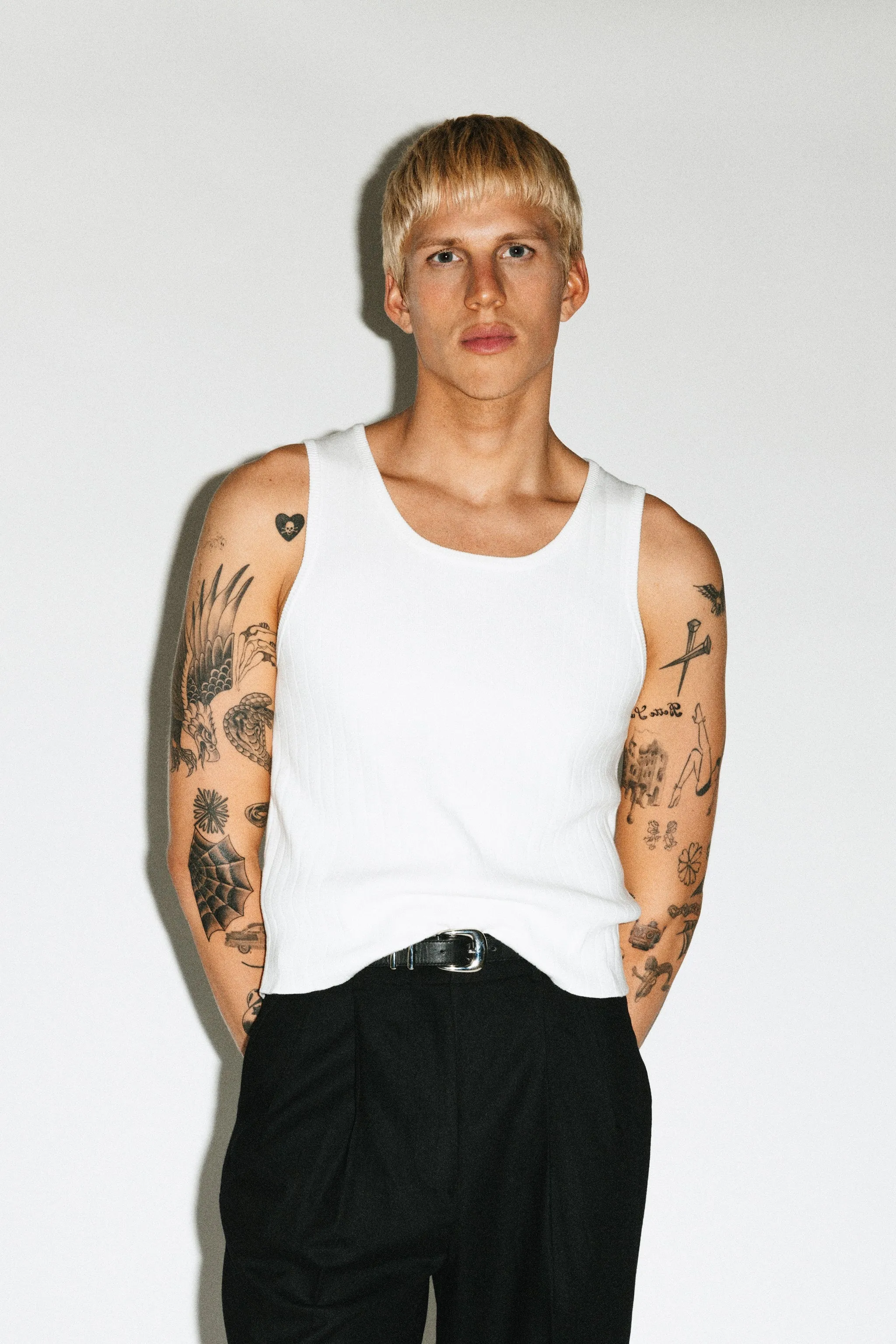 Virgil Cropped Tank | Ivory sold by California Arts