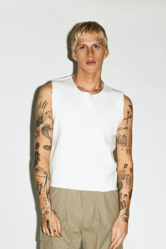 Camden Raw-Edge Muscle Tank  |  Off-White sold by California Arts