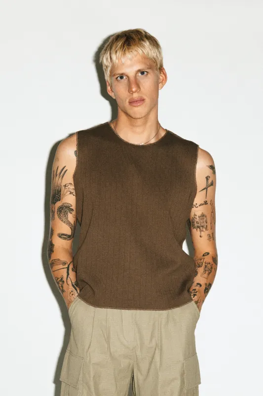 Camden Raw-Edge Muscle Tank  |  Sienna sold by California Arts