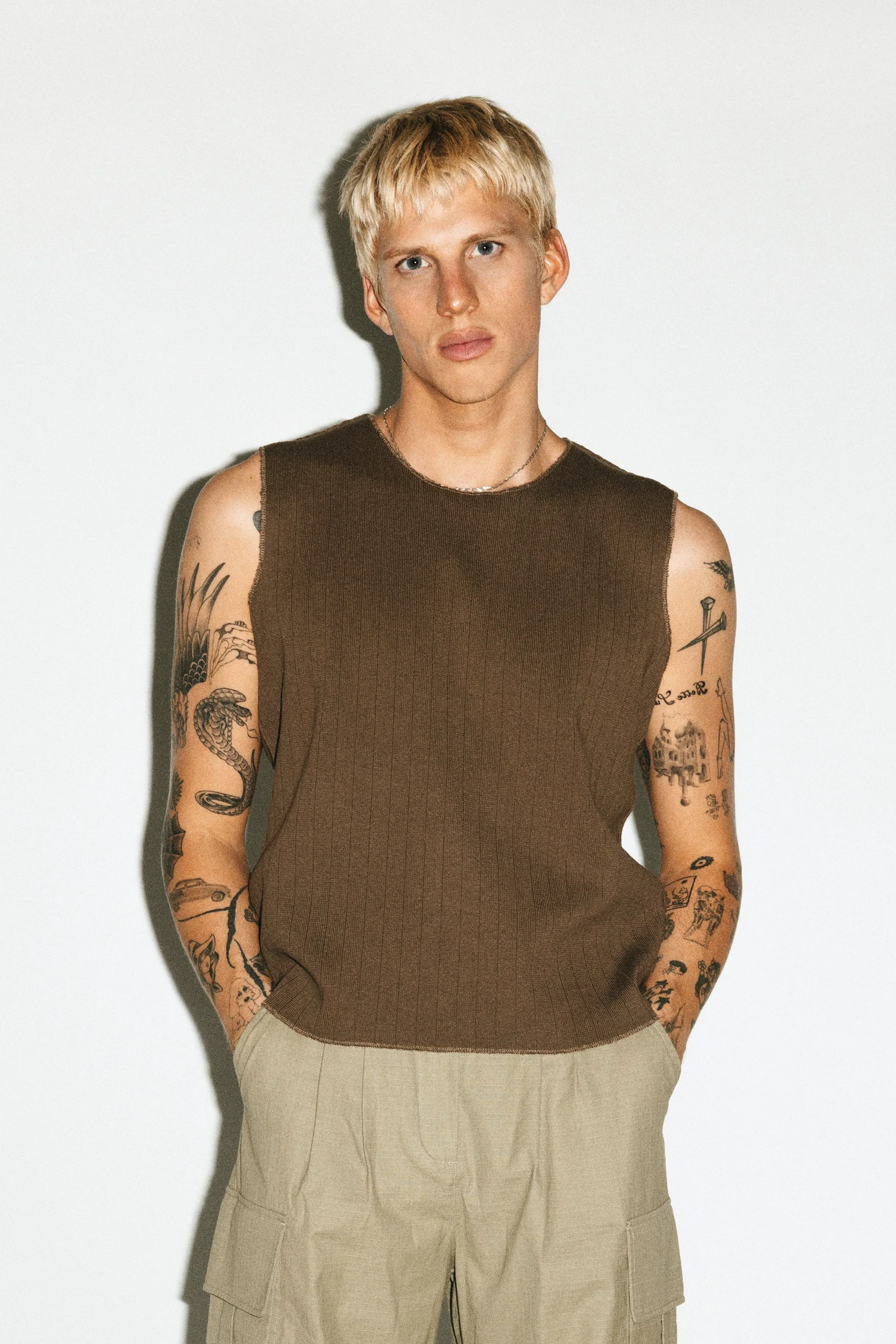 Camden Raw-Edge Muscle Tank | Sienna sold by California Arts