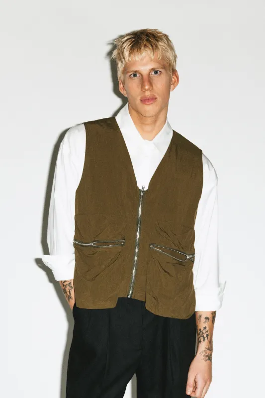 Elysian Utility Cargo Vest  |  Olive sold by California Arts