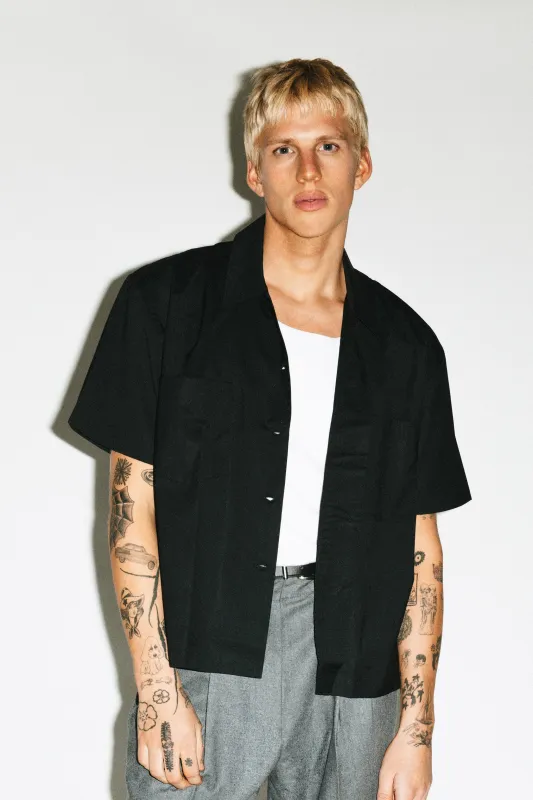 Venice Short-Sleeve Summer Shirt  |  Black sold by California Arts