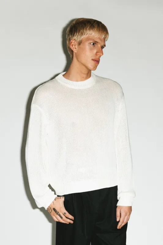 Vicente Open-Weave Sweater | Ivory sold by California Arts