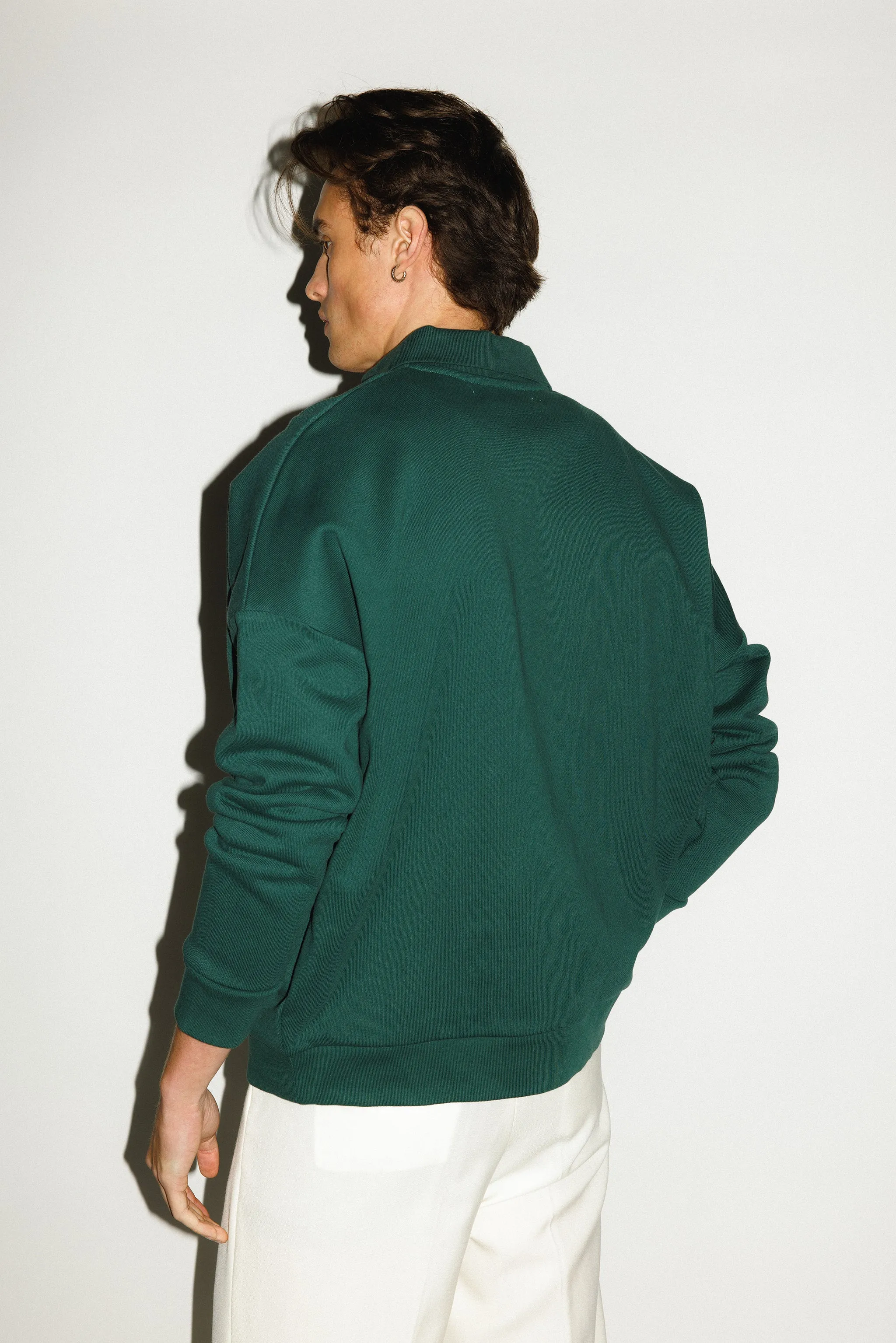 Pacific Oversized Collared Sweatshirt | Evergreen sold by California Arts product image thumbnail 4