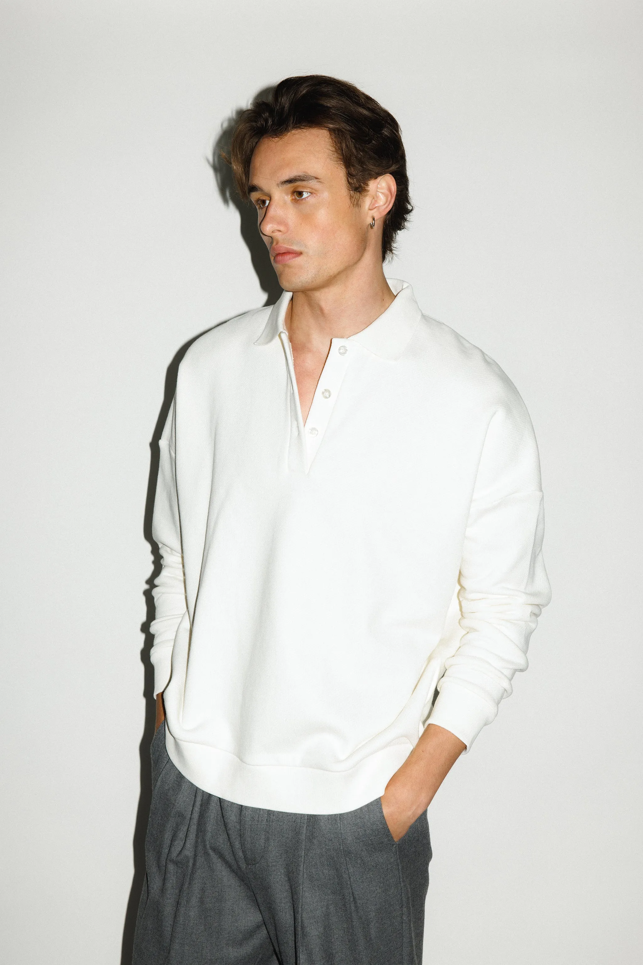 Pacific Oversized Collared Sweatshirt  |  Ivory sold by California Arts product image thumbnail 3