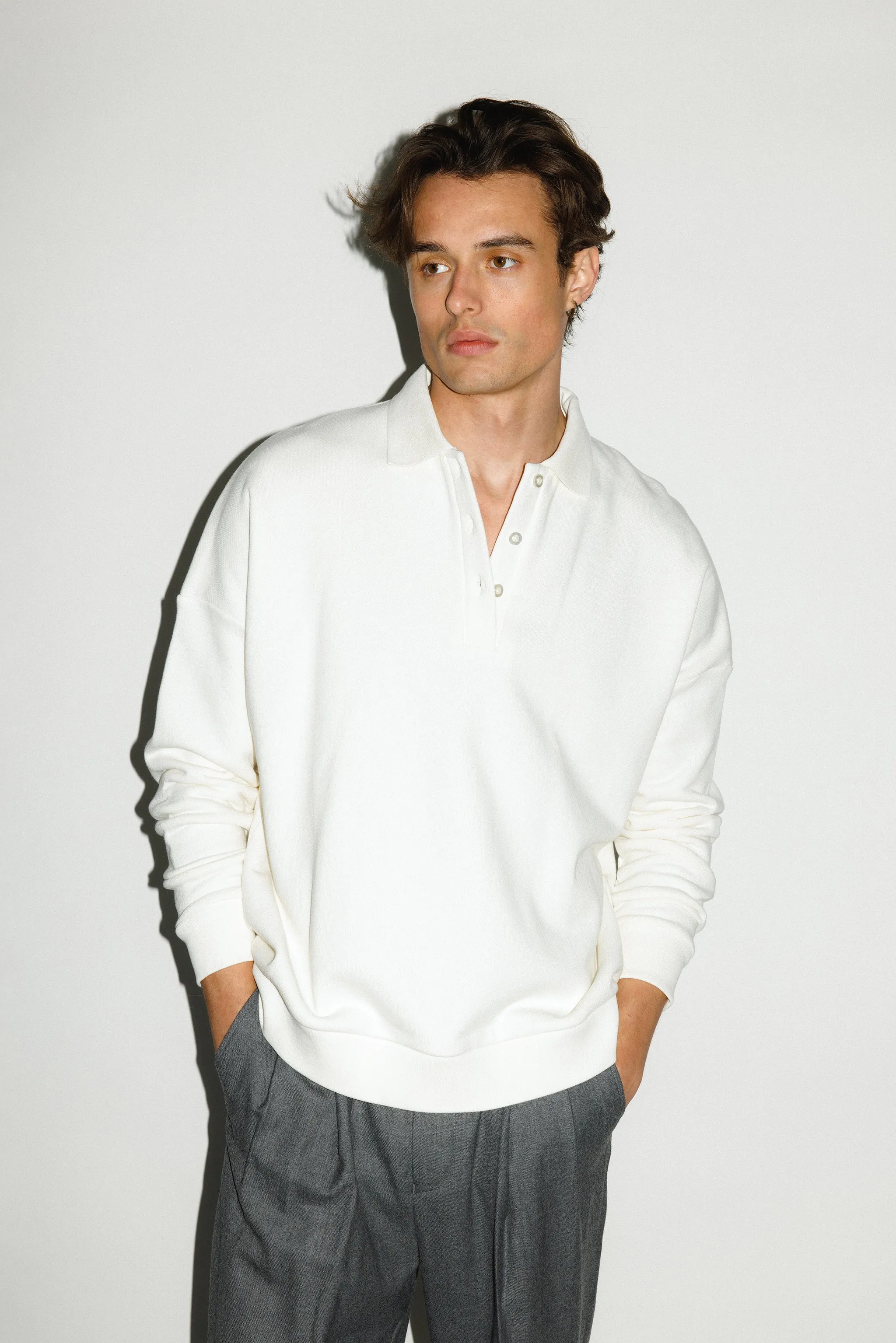 Pacific Oversized Collared Sweatshirt  |  Ivory sold by California Arts product image thumbnail 2