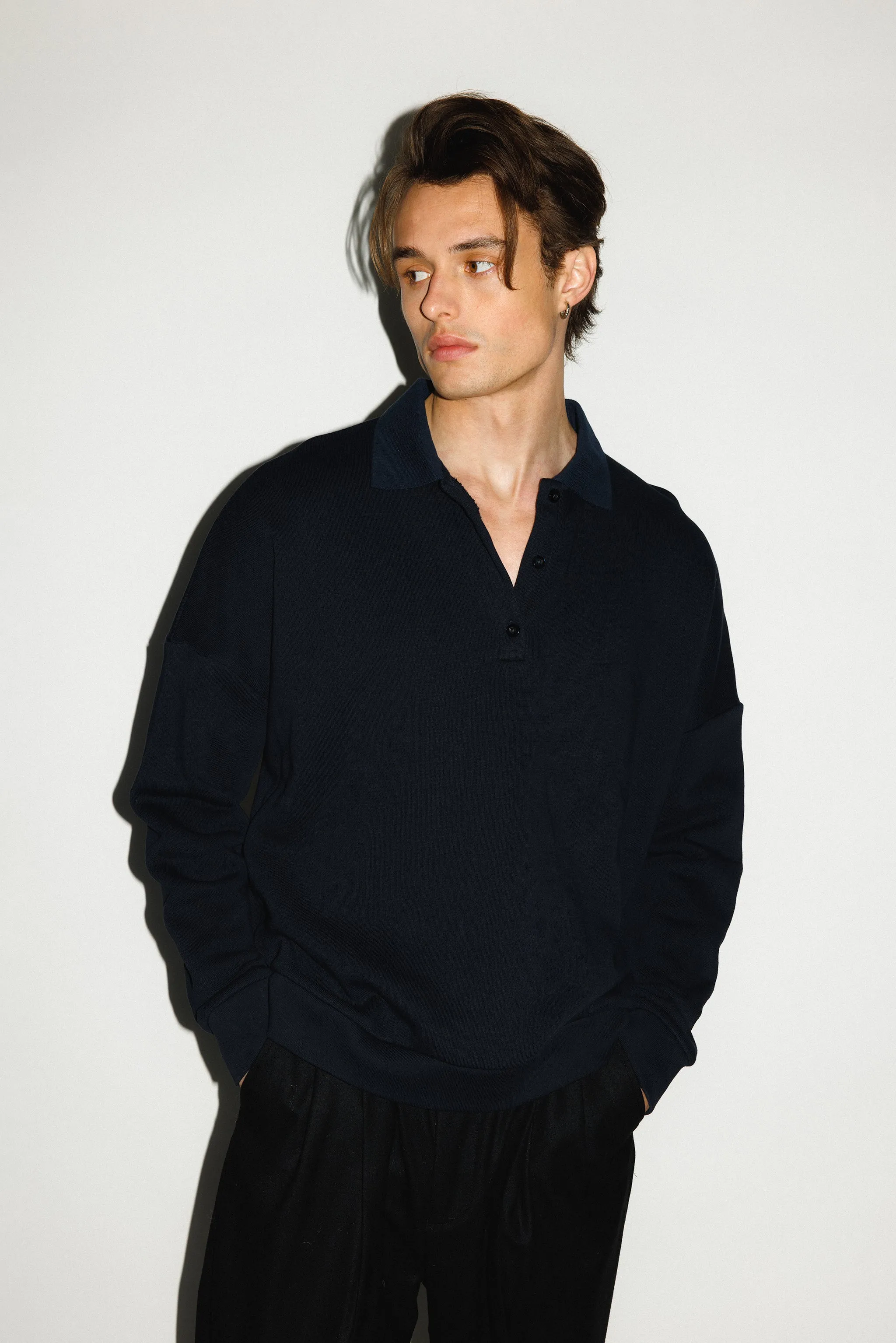 Pacific Oversized Collared Sweatshirt | Navy sold by California Arts product image thumbnail 2