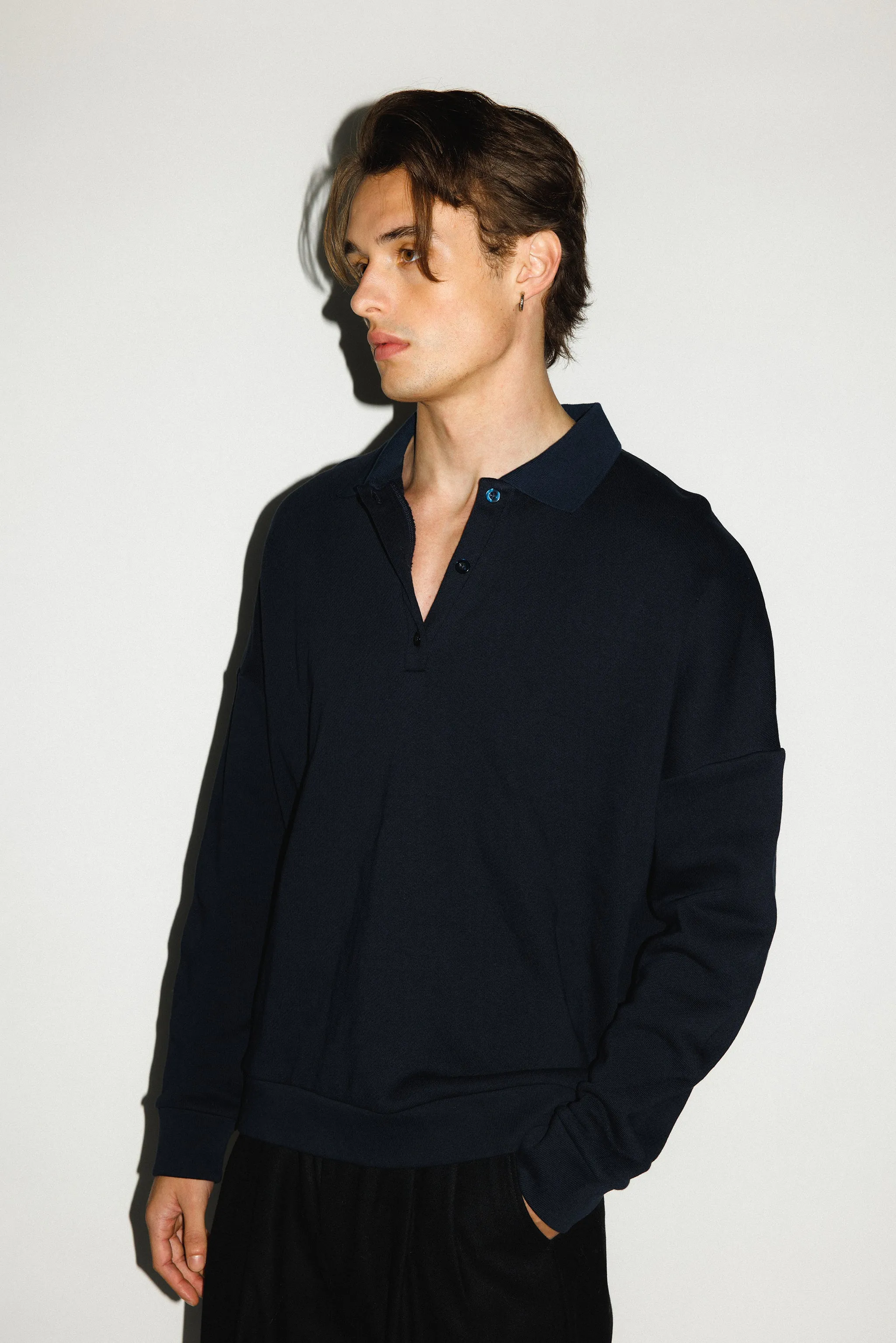 Pacific Oversized Collared Sweatshirt | Navy sold by California Arts product image thumbnail 3