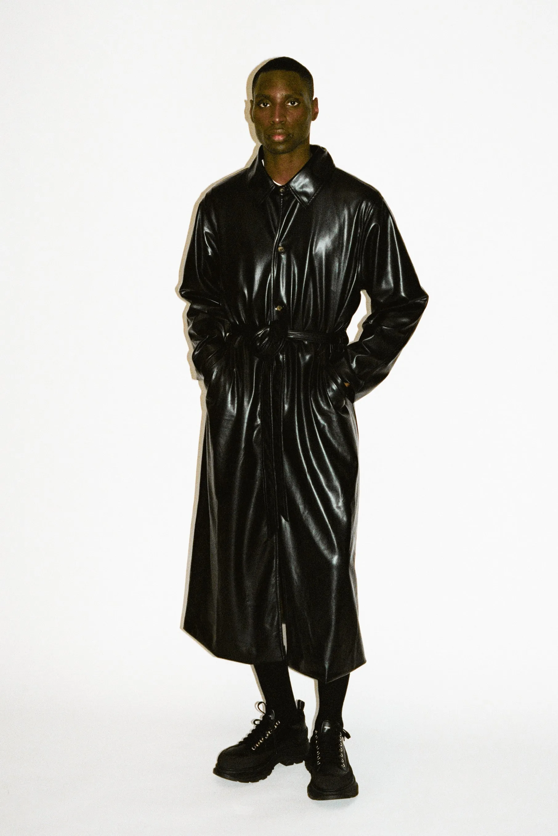 Palladium Vegan Leather Trench | Black sold by California Arts