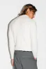 Hoover Textural Slim Zip Cardigan | Off-White sold by California Arts